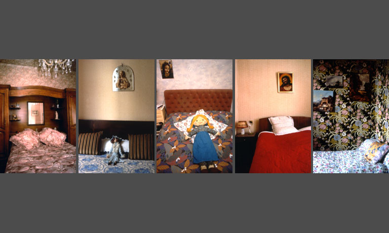 êtes de lits, intérieurs de chambres, création photographique mémoire urbaine